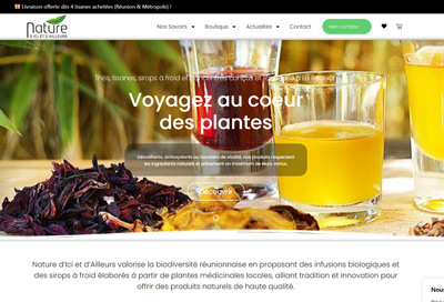Création site e-commerce Réunion – Nature d'ici et ailleurs Exemple création site e-commerce Réunion – Nature d'ici et ailleurs